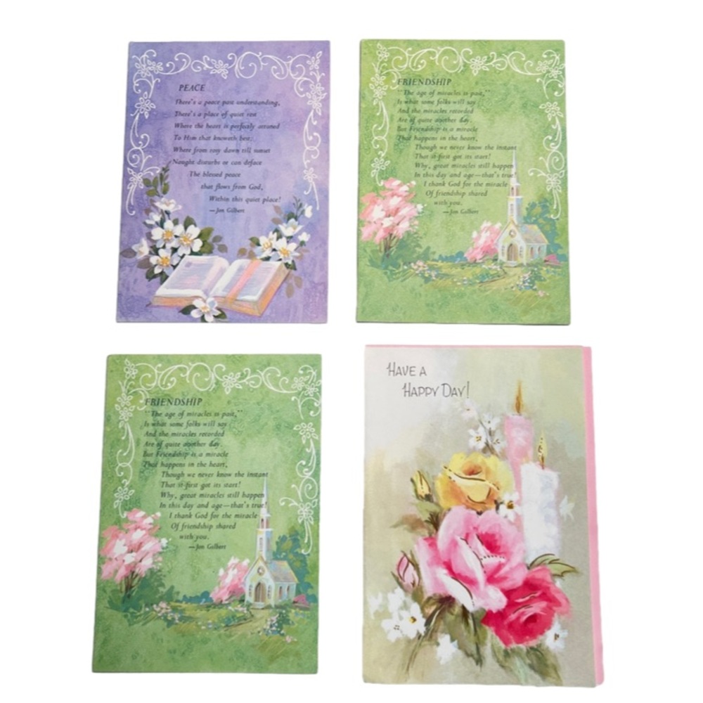 💕 Vintage Religious Greeting Card Lot Suitable For Junk Journal Ephemera